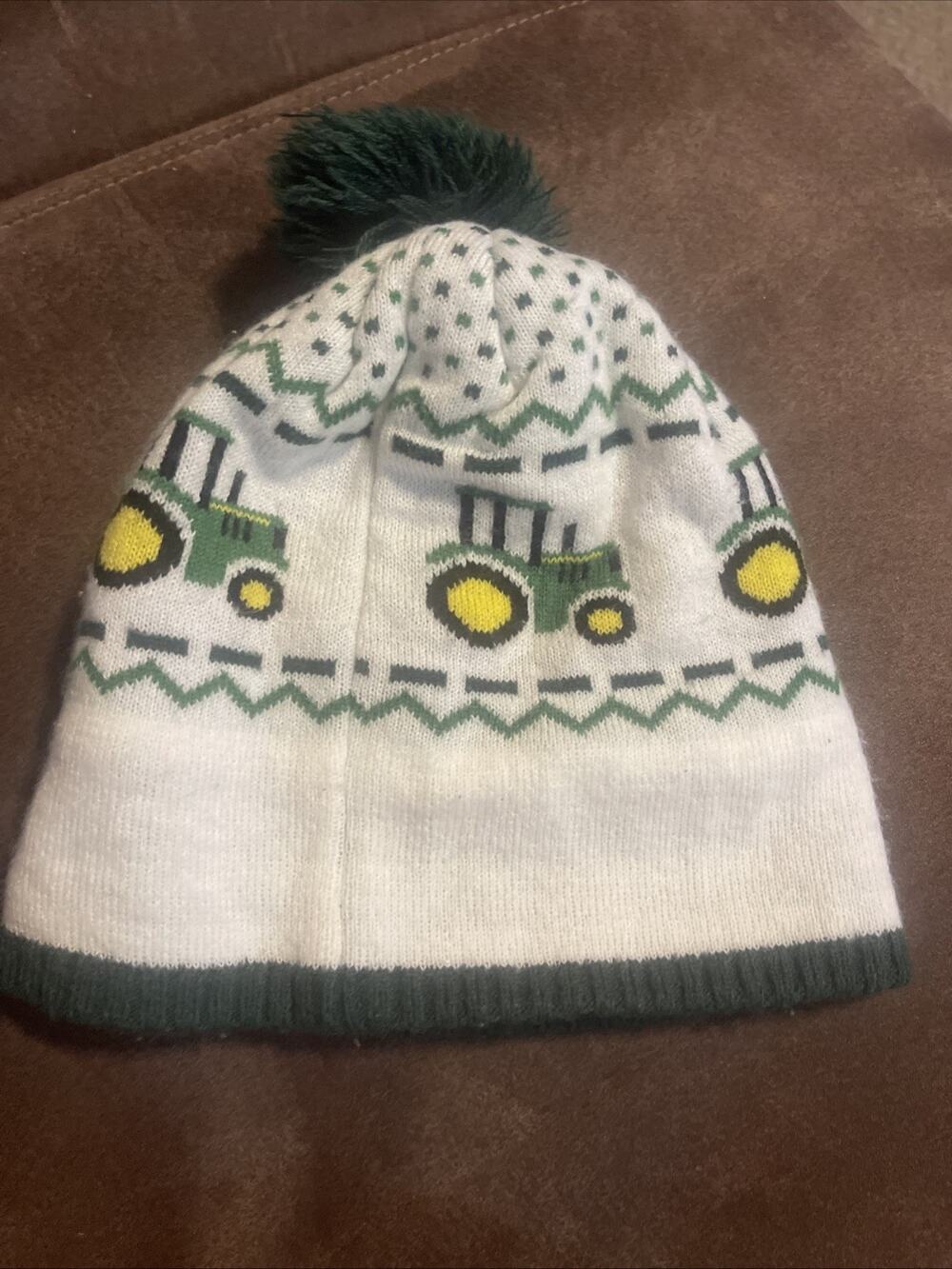 John Deere Toddler Boys Girls Beanie Hat Winter Cap Lined Tractor